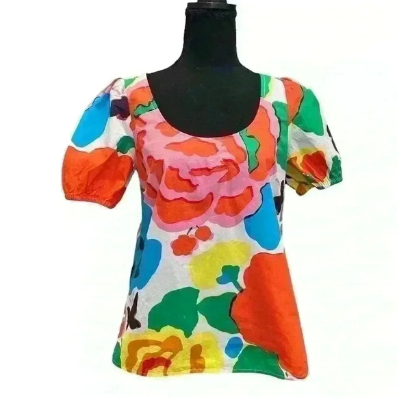 J. Crew Colorful Floral Blouse - Picture 1 of 5
